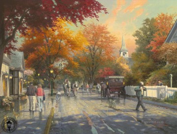 Artworks in 150 Subjects Painting - Autumn on Mackinac Island TK cityscape